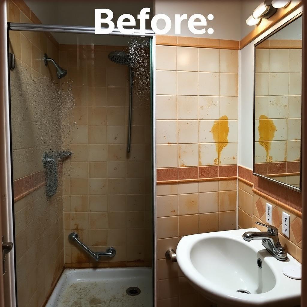 Bathroom before cleaning
